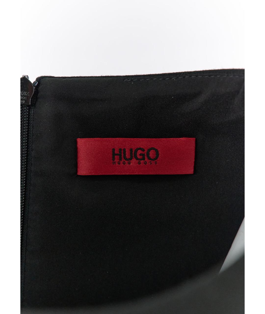 HUGO BOSS Черное вискозное коктейльное платье, фото 3