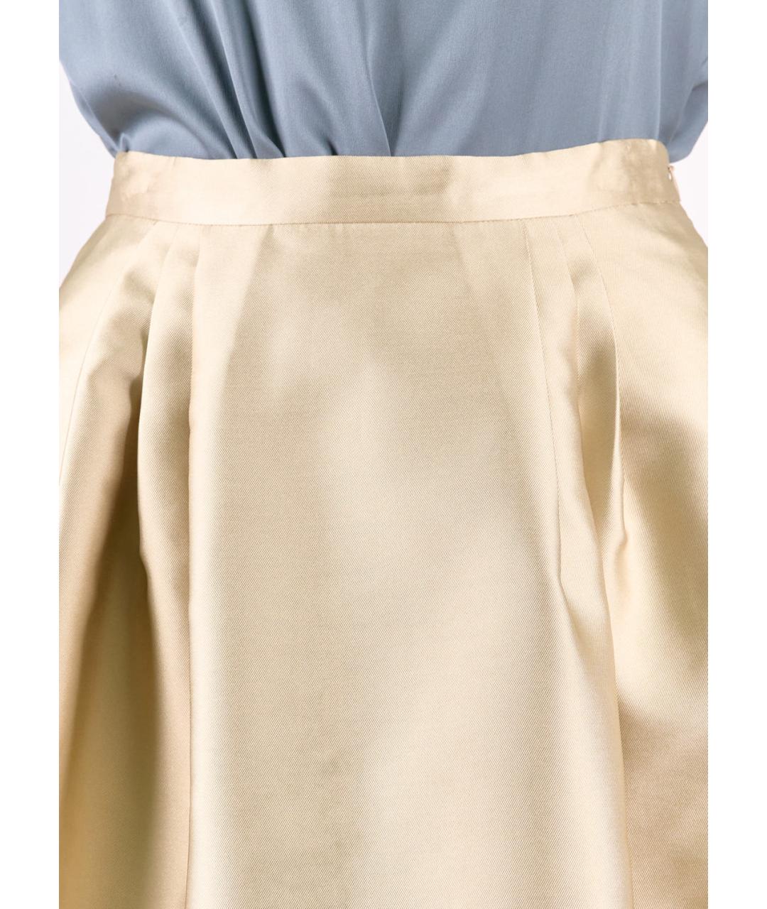 MAX MARA STUDIO Бежевая полиэстеровая юбка мини, фото 4