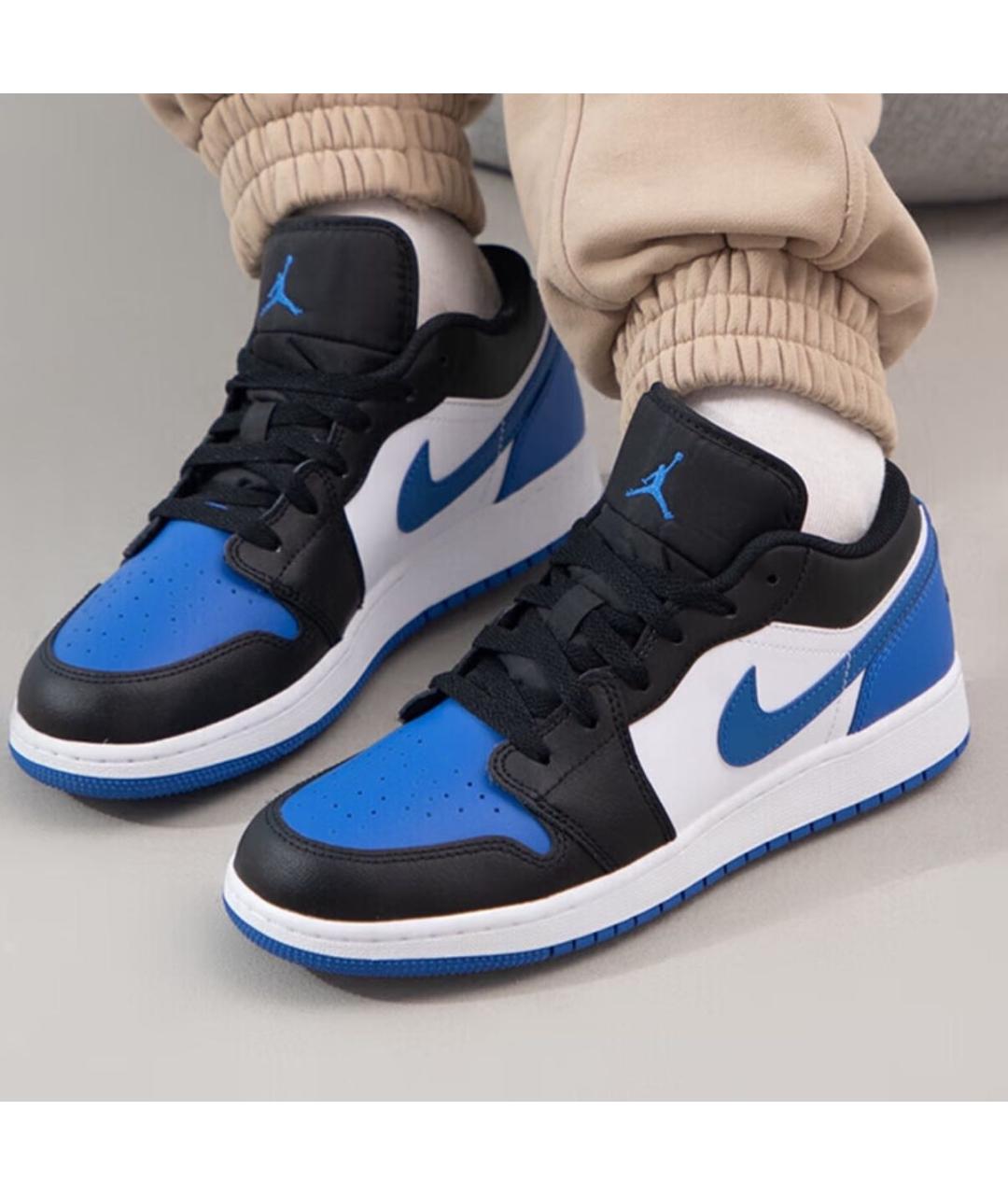 JORDAN Синие кожаные кроссовки, фото 6