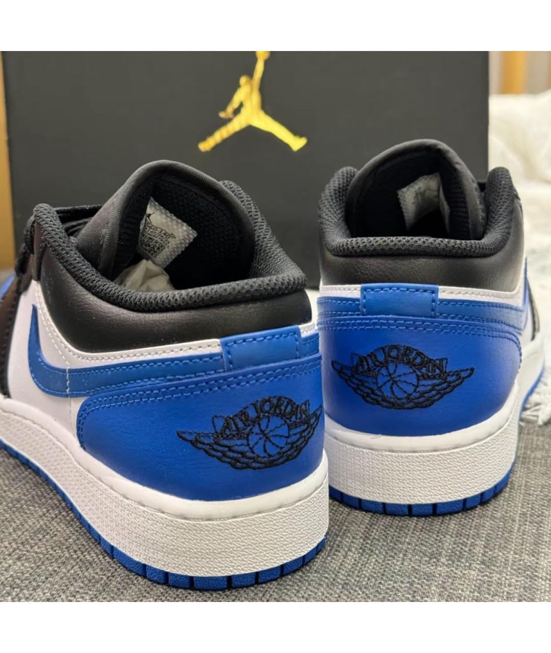 JORDAN Синие кожаные кроссовки, фото 5