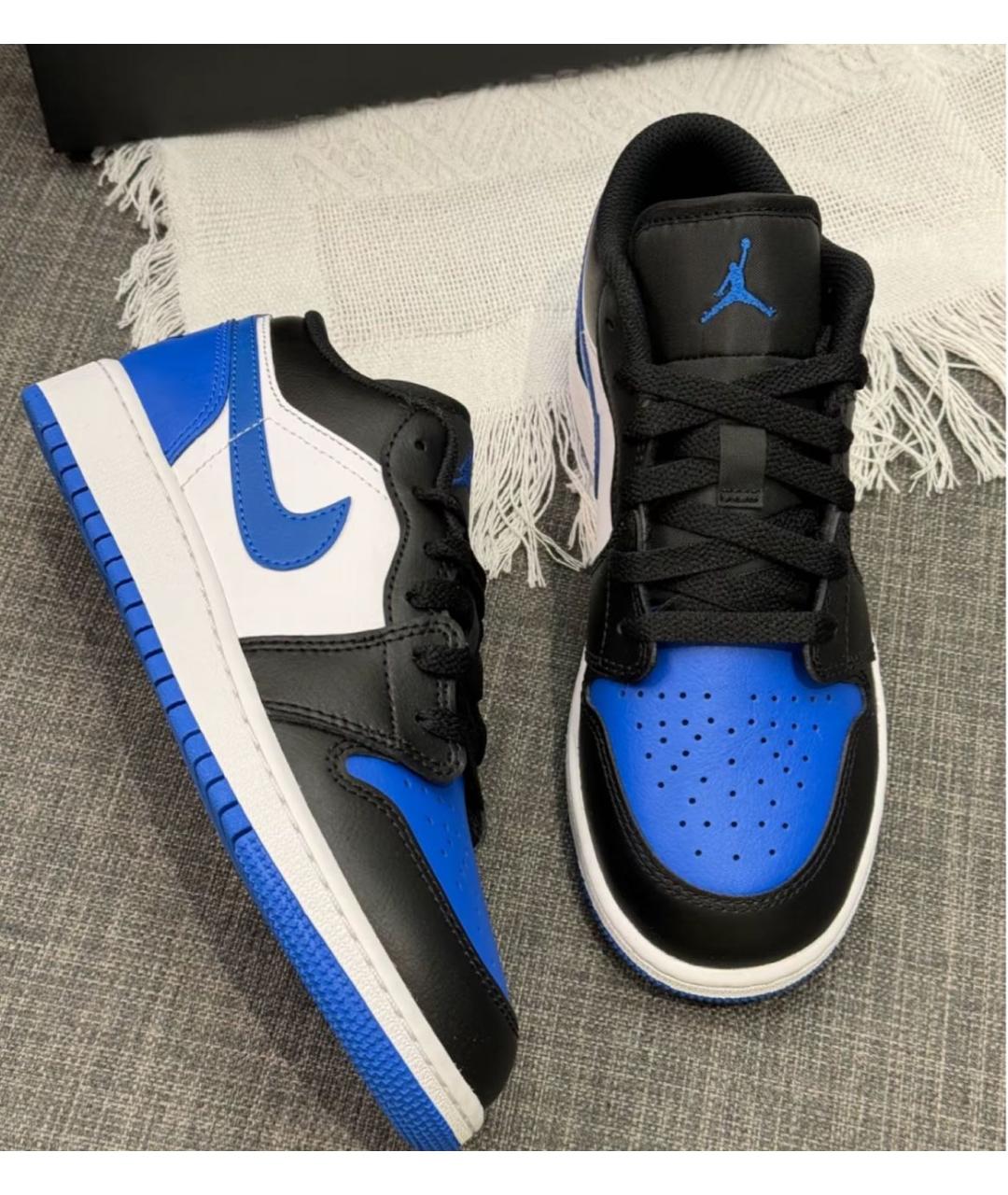 JORDAN Синие кожаные кроссовки, фото 3