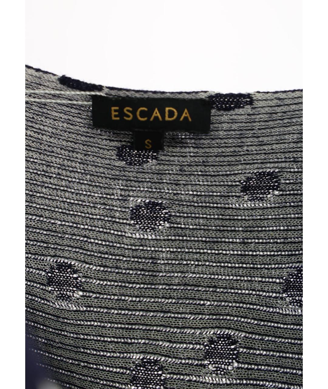 ESCADA Синее шерстяное повседневное платье, фото 3