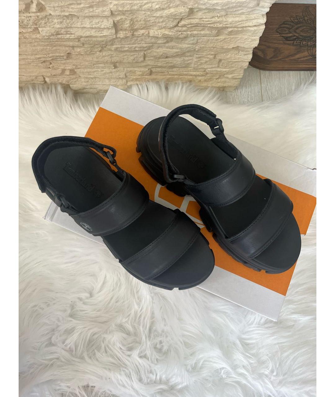TIMBERLAND Черные кожаные сандалии, фото 4
