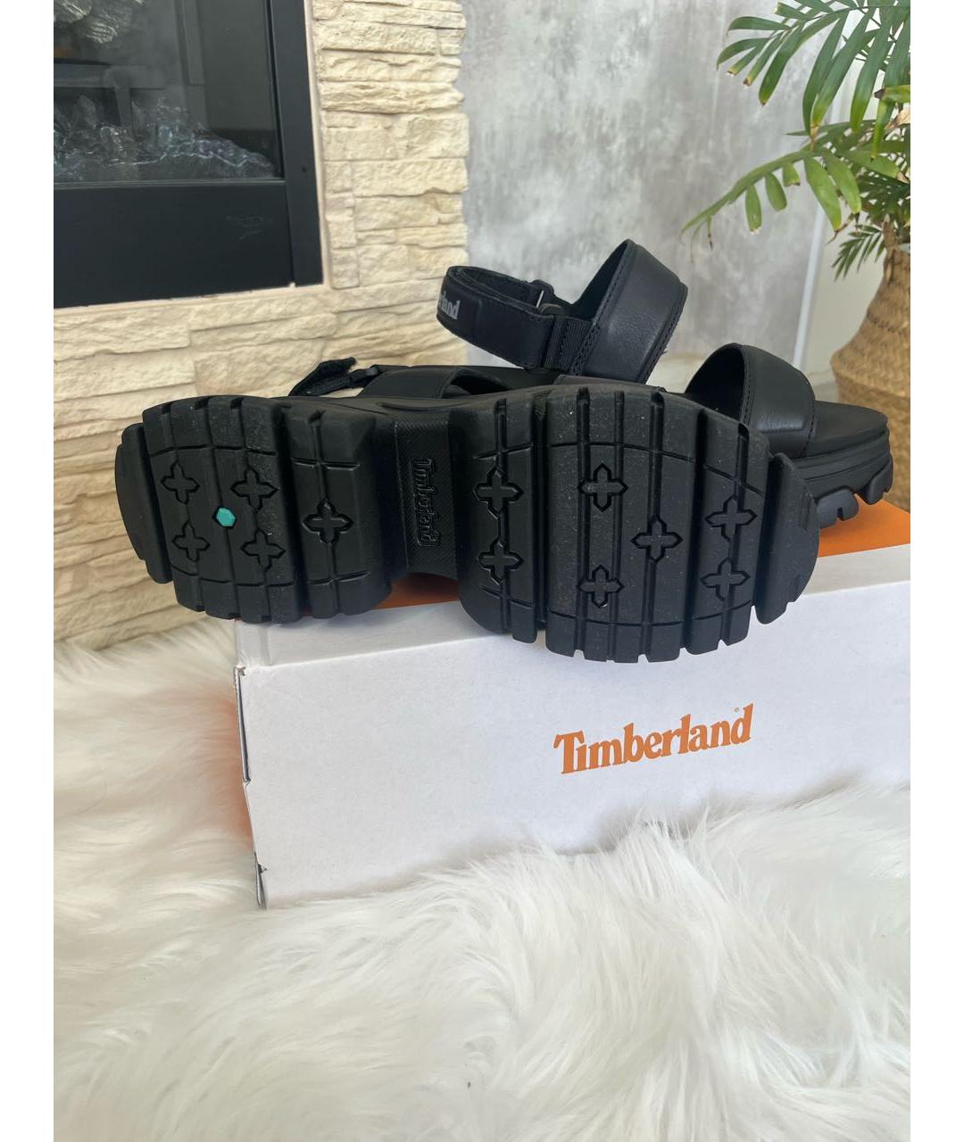 TIMBERLAND Черные кожаные сандалии, фото 3