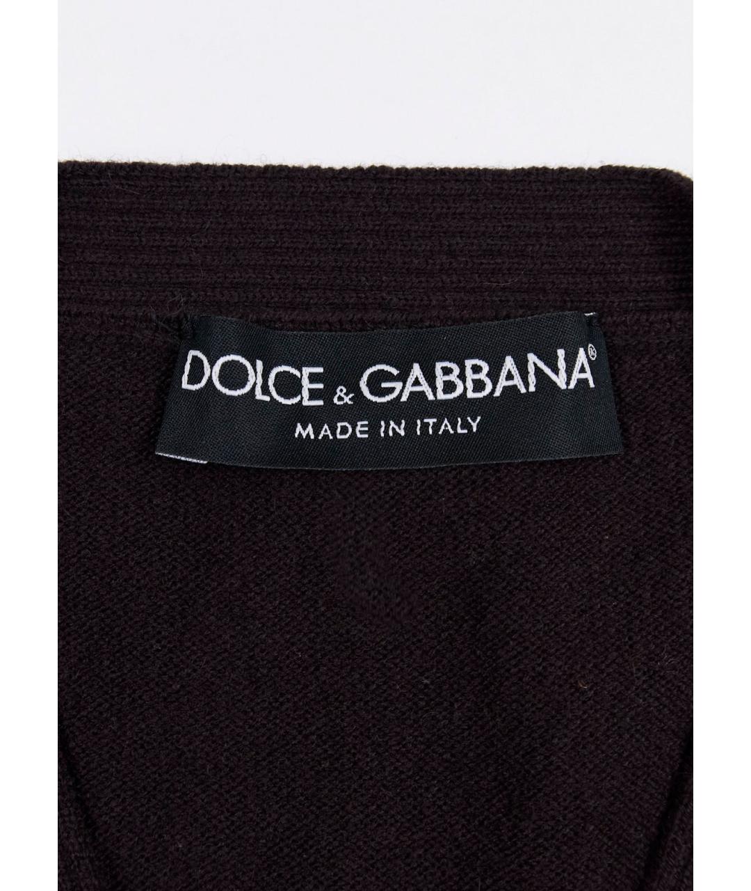 DOLCE&GABBANA Коричневый кашемировый кардиган, фото 2