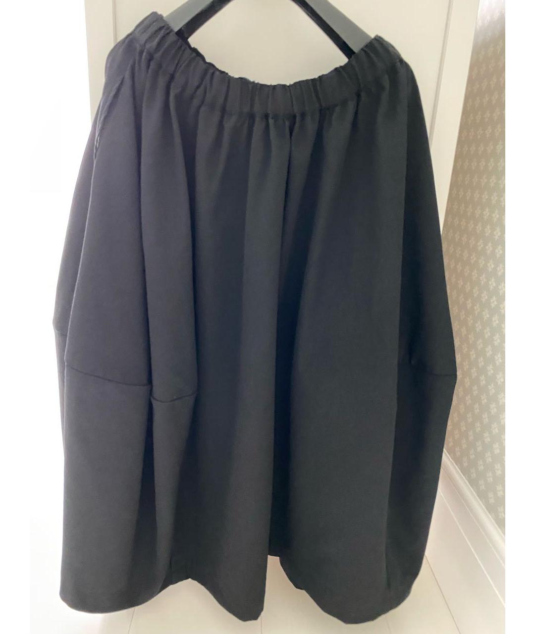 COMME DES GARÇONS Черная шерстяная юбка миди, фото 5
