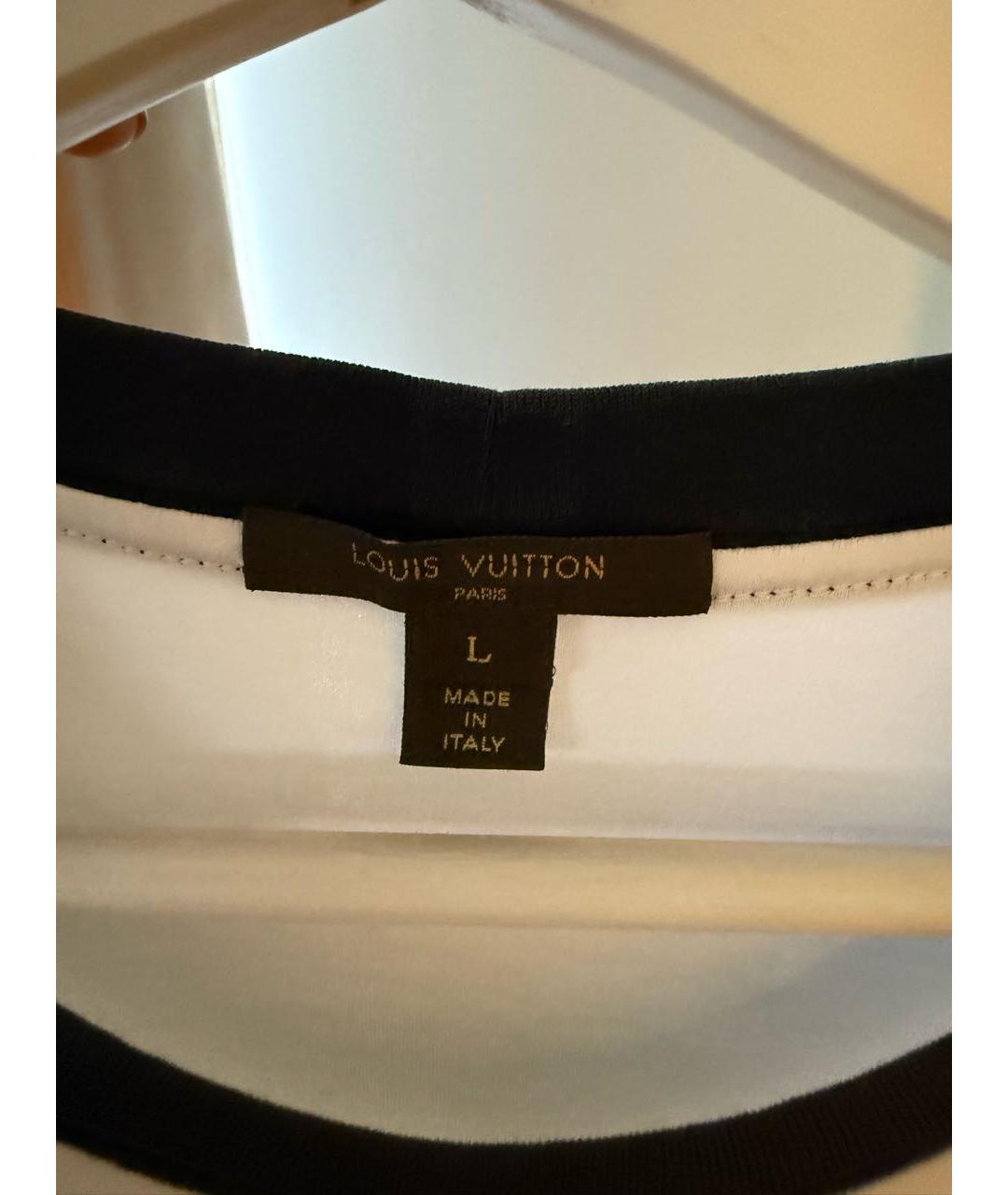 LOUIS VUITTON Белая хлопковая футболка, фото 2