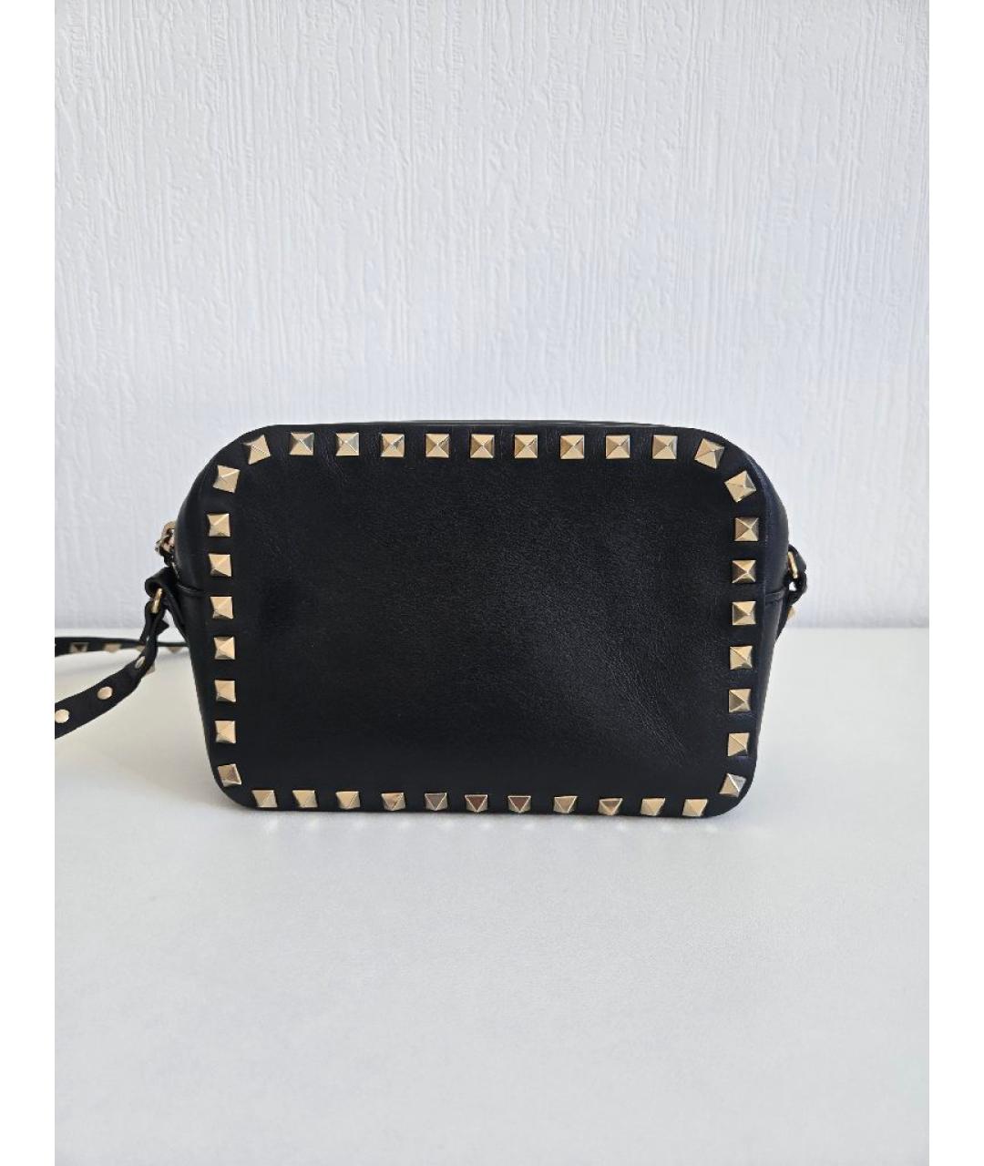 VALENTINO Черная кожаная сумка через плечо, фото 2