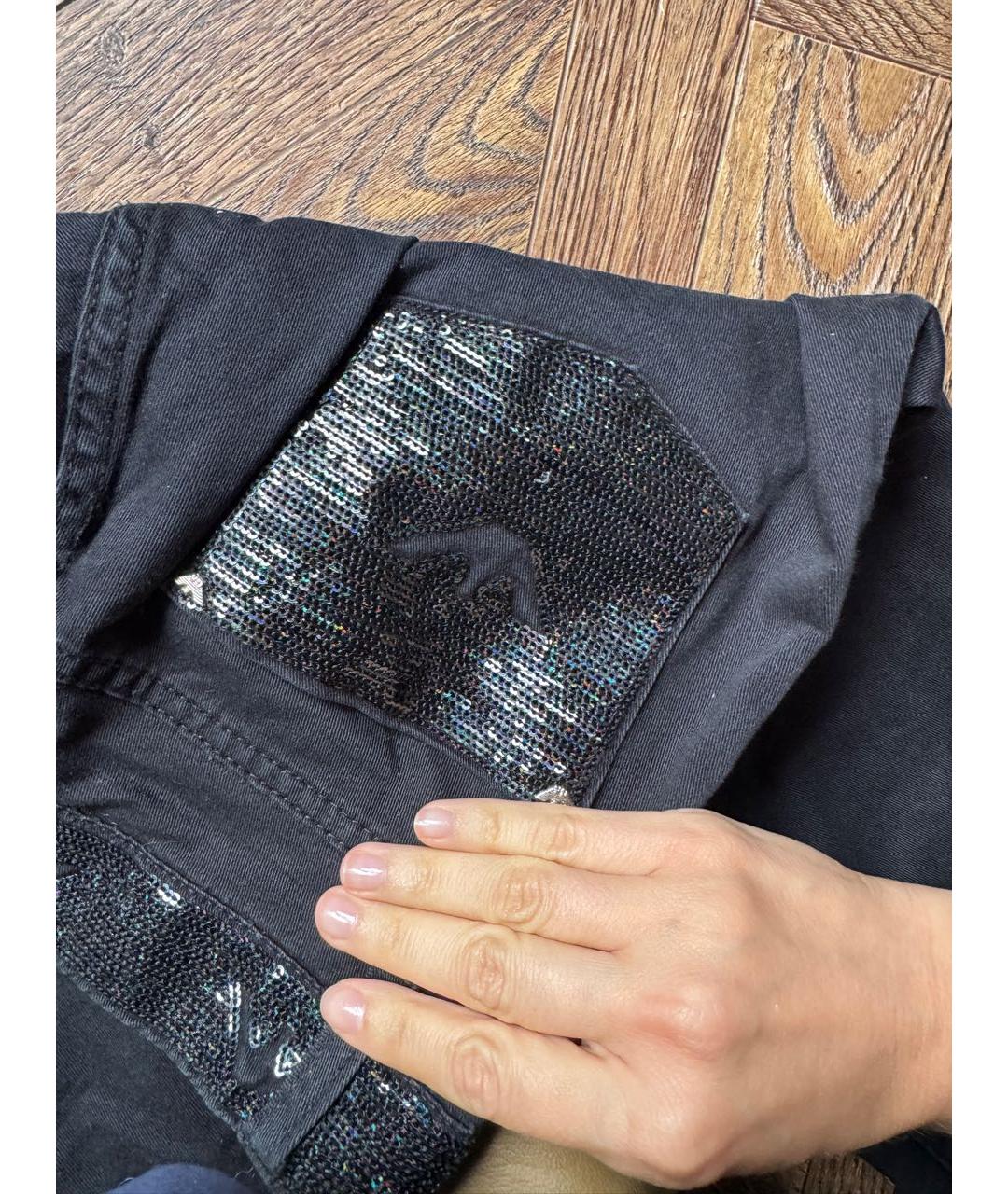 ARMANI JEANS Черные хлопковые прямые джинсы, фото 5