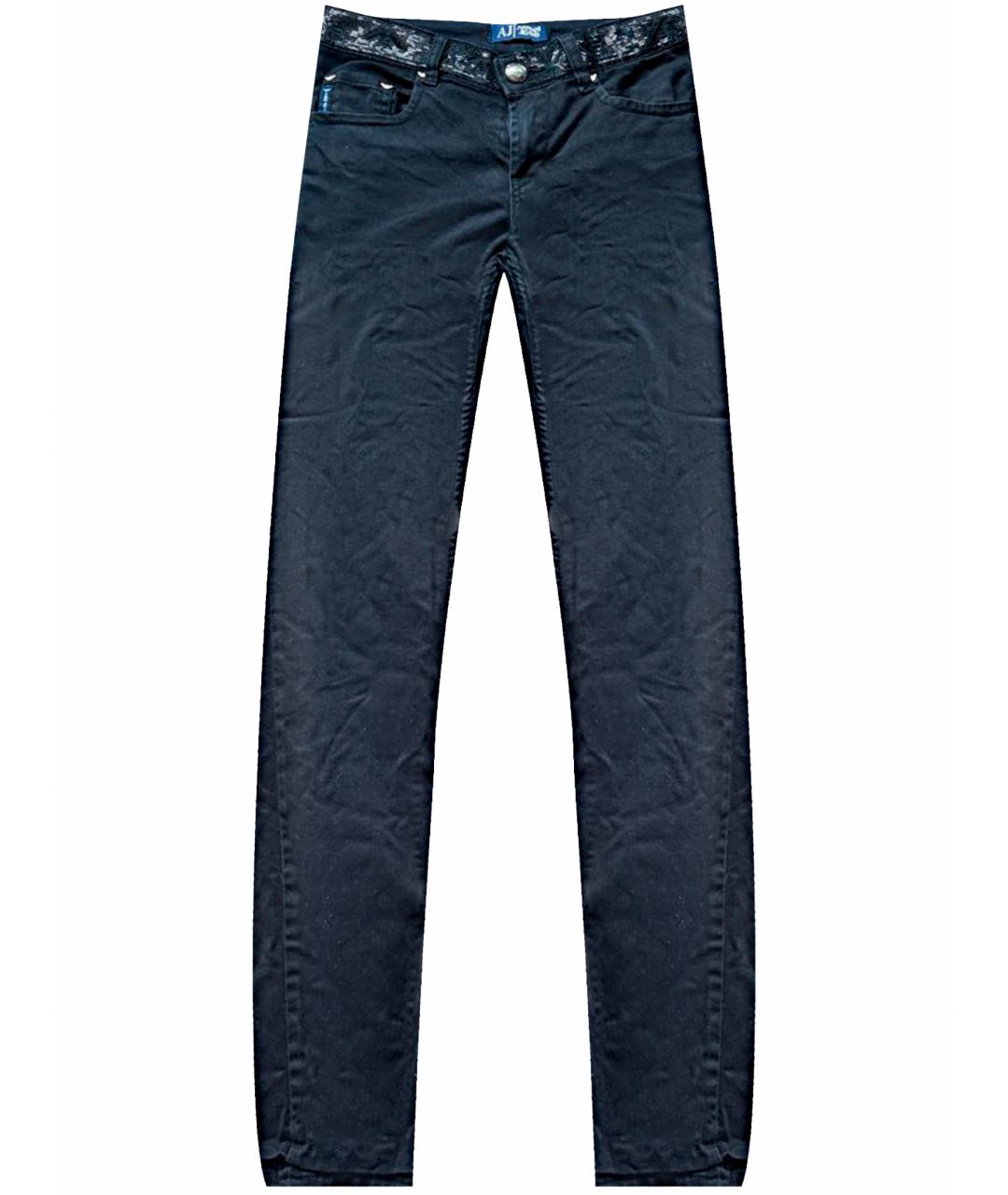 ARMANI JEANS Черные хлопковые прямые джинсы, фото 1
