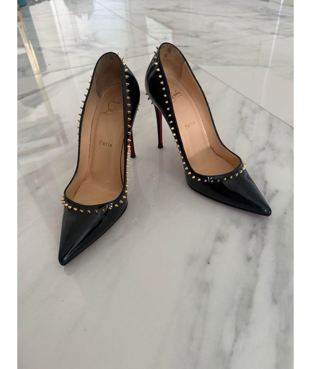 CHRISTIAN LOUBOUTIN Черные туфли из лакированной кожи, фото 3