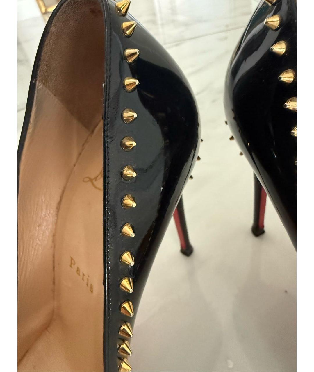 CHRISTIAN LOUBOUTIN Черные туфли из лакированной кожи, фото 5