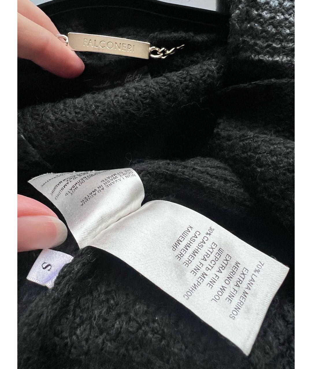 FALCONERI Черный шерстяной кардиган, фото 3