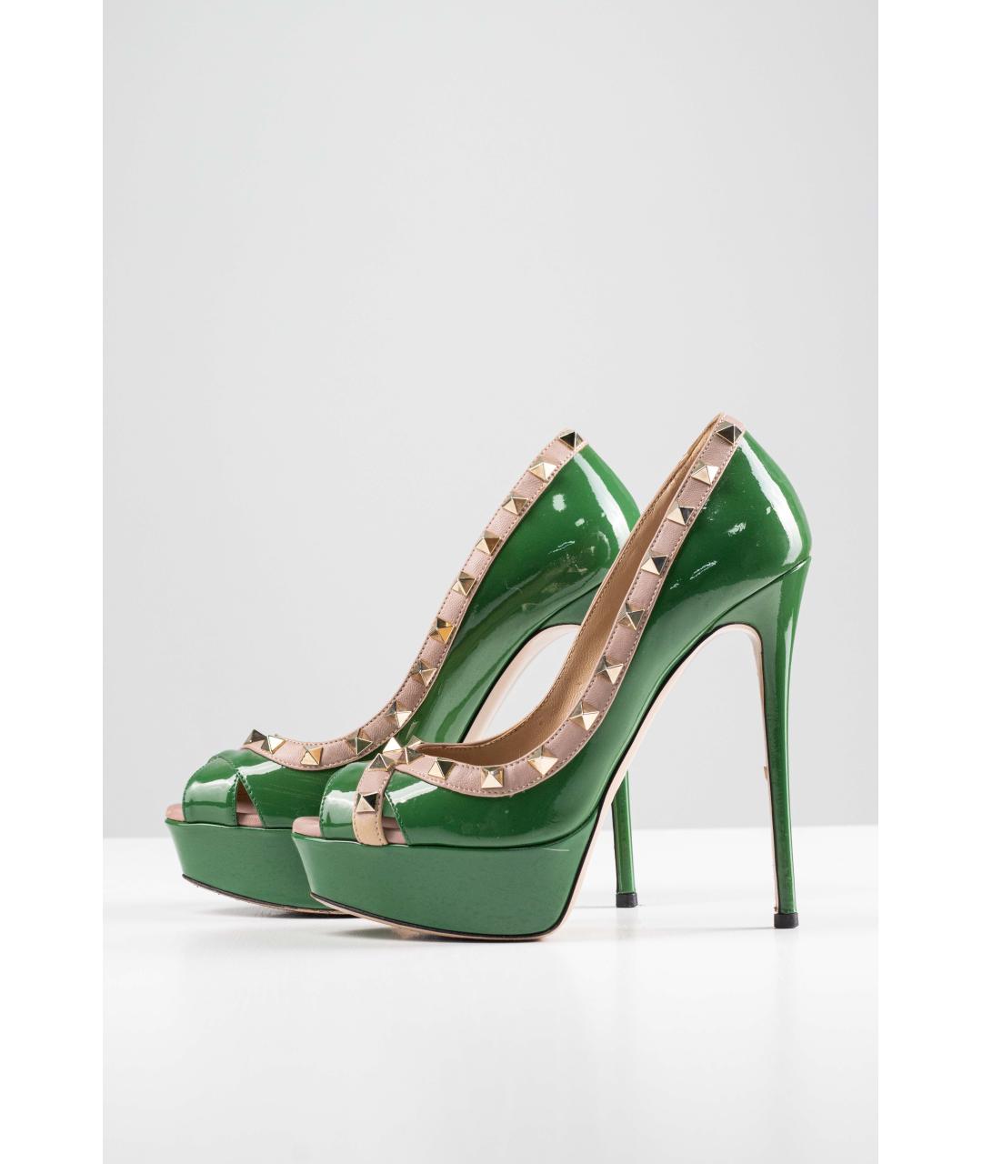 VALENTINO Зеленые туфли из лакированной кожи, фото 4