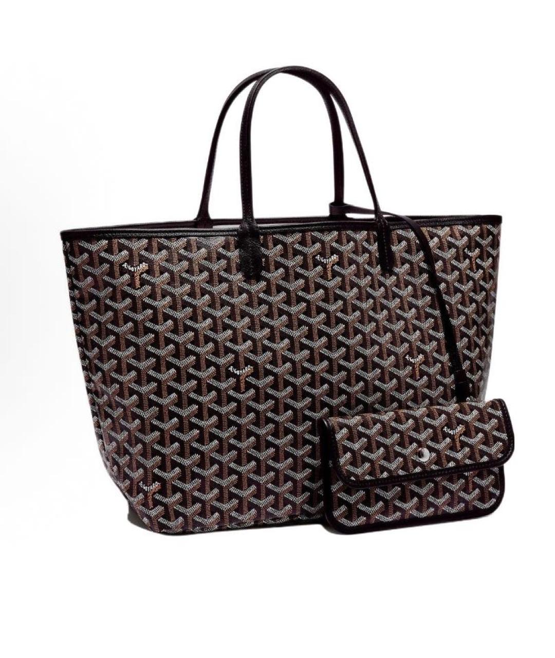 GOYARD Черная кожаная сумка тоут, фото 4