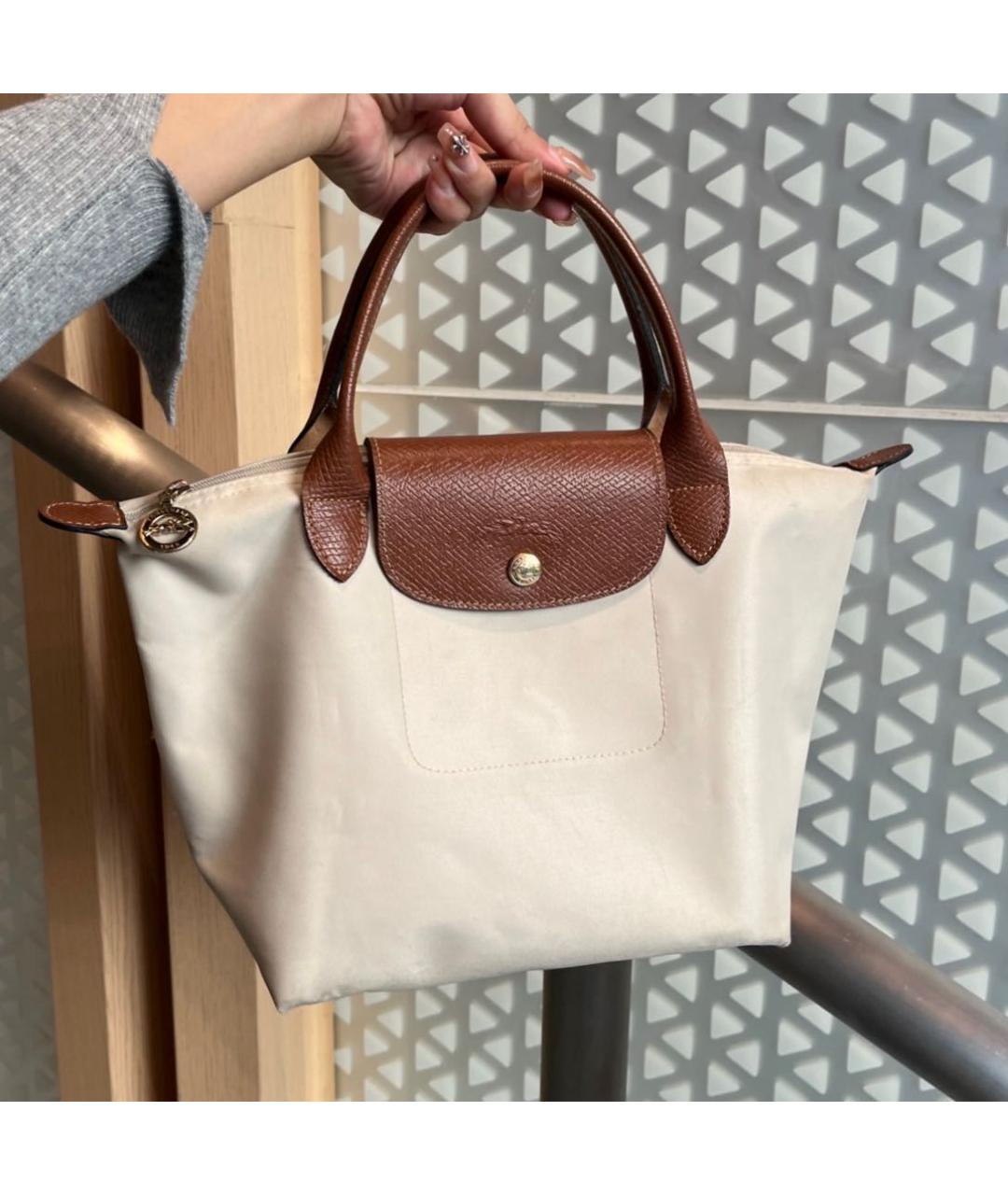LONGCHAMP Бежевая сумка тоут, фото 3