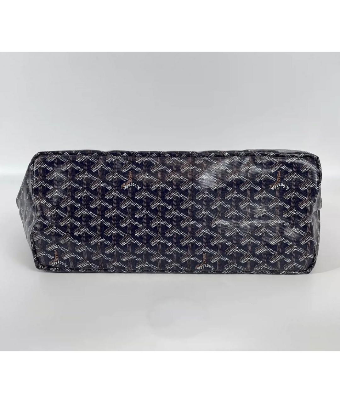 GOYARD Темно-синяя кожаная сумка тоут, фото 5