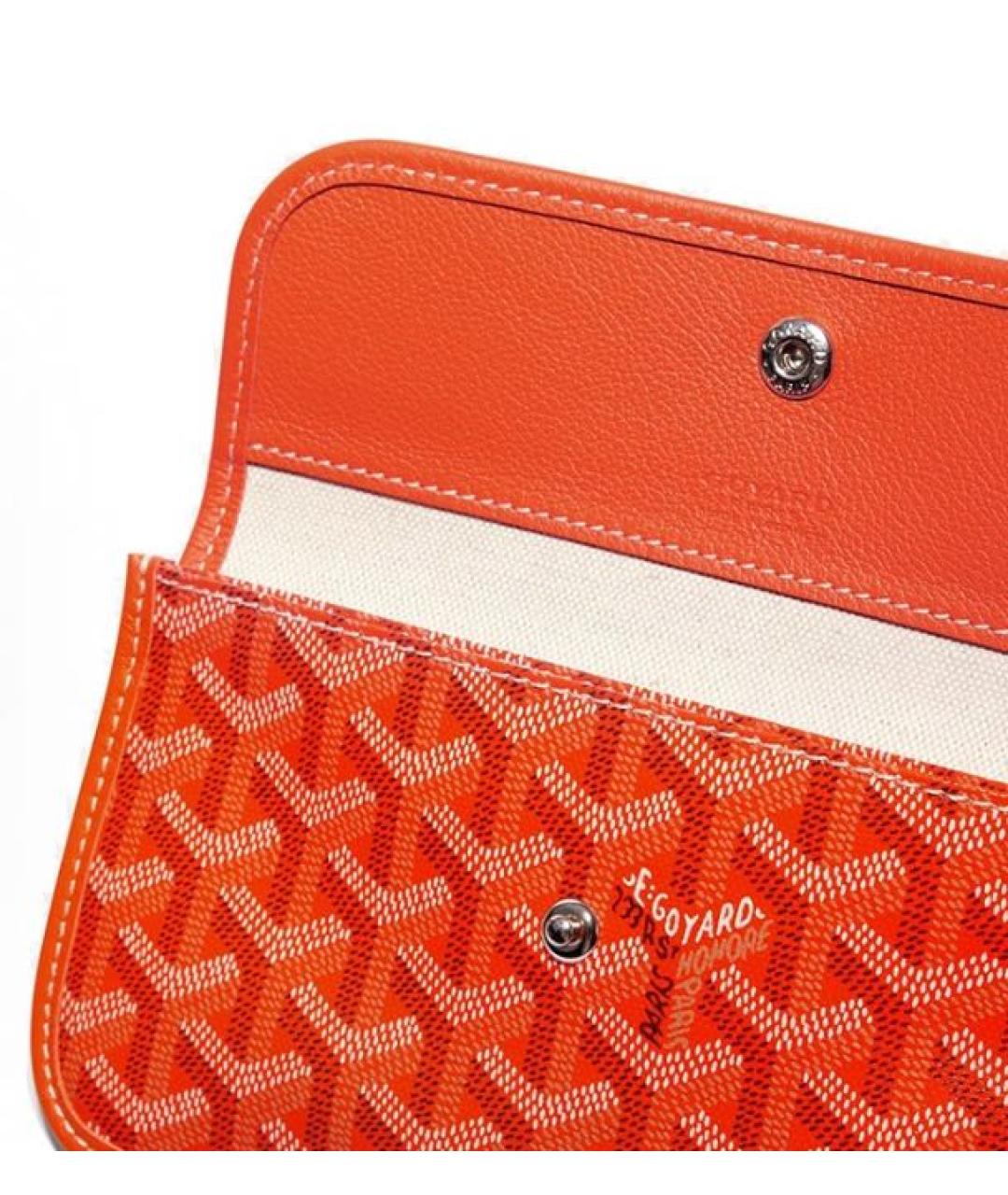 GOYARD Оранжевая кожаная сумка тоут, фото 3
