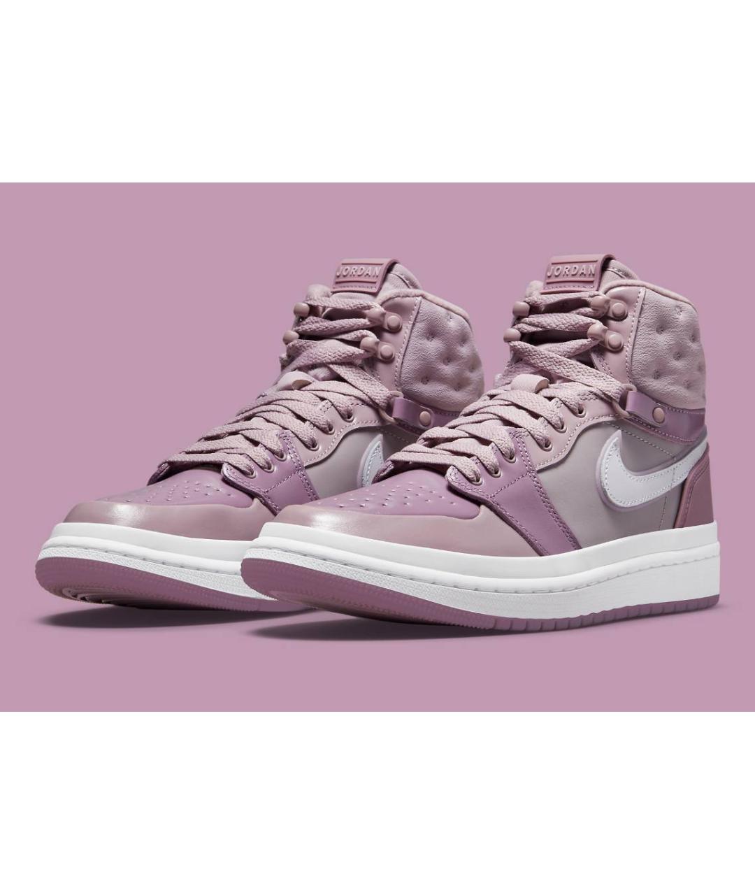 NIKE Фиолетовые кожаные кроссовки, фото 6