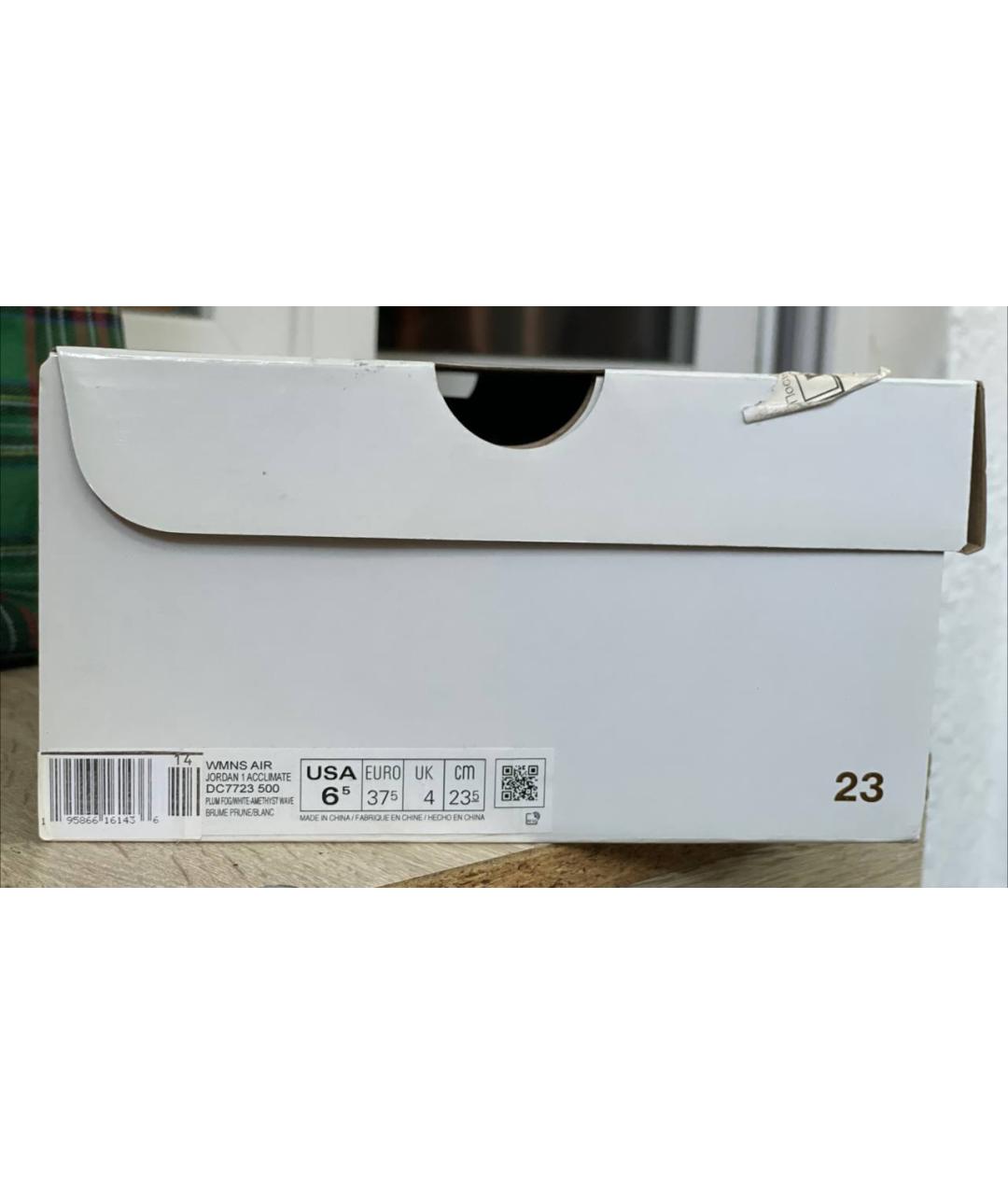 NIKE Фиолетовые кожаные кроссовки, фото 5