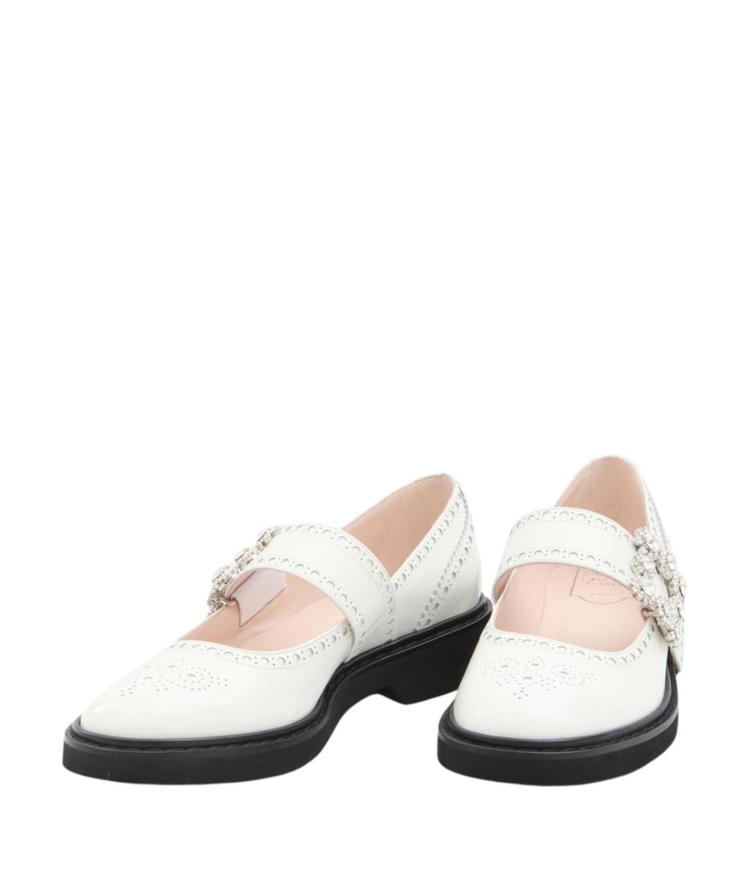 ROGER VIVIER Белые кожаные балетки, фото 4