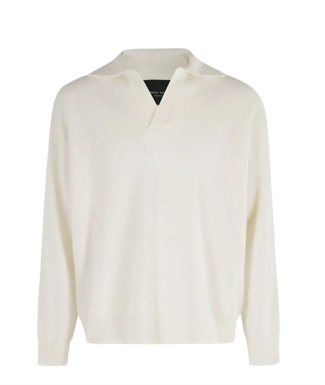 ROBERTO COLLINA Белый шерстяной джемпер / свитер, фото 1