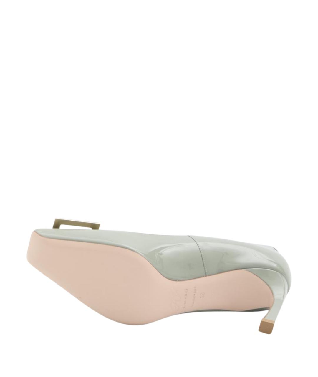 ROGER VIVIER Зеленые кожаные туфли, фото 4