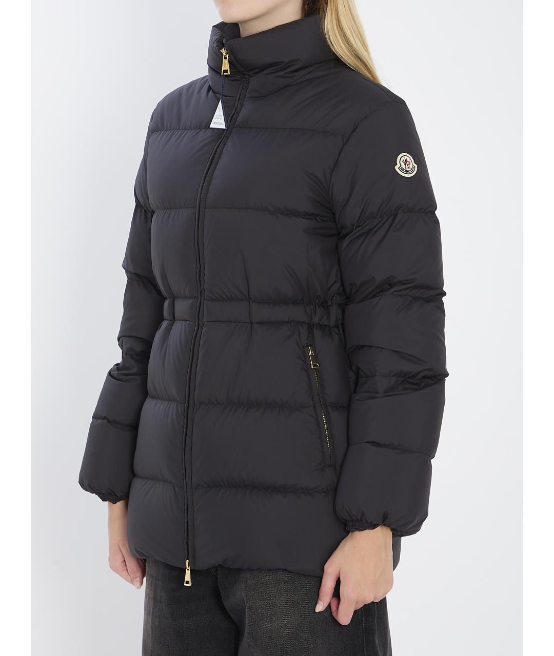 MONCLER Черный полиэстеровый пуховик, фото 3