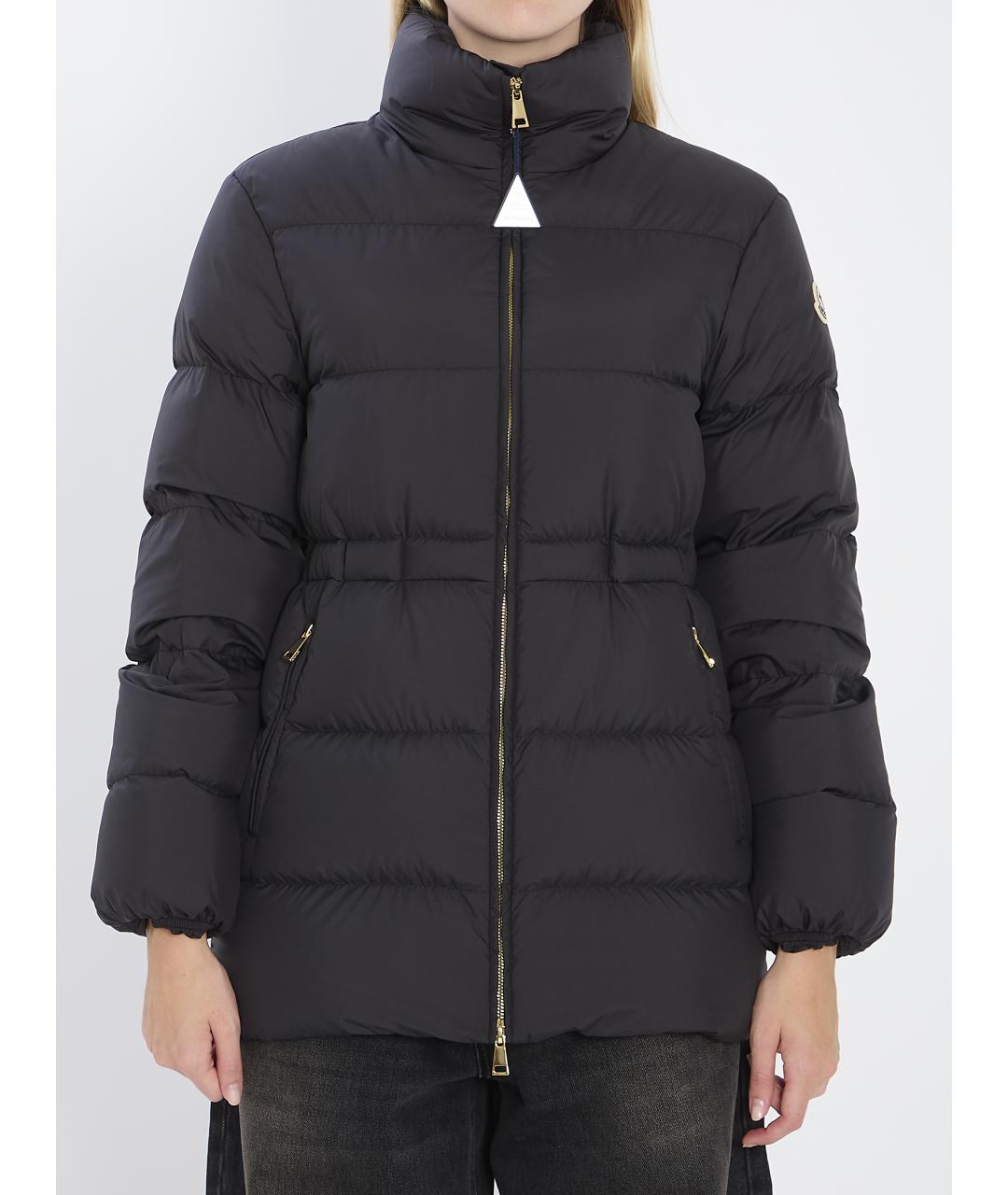 MONCLER Черный полиэстеровый пуховик, фото 2