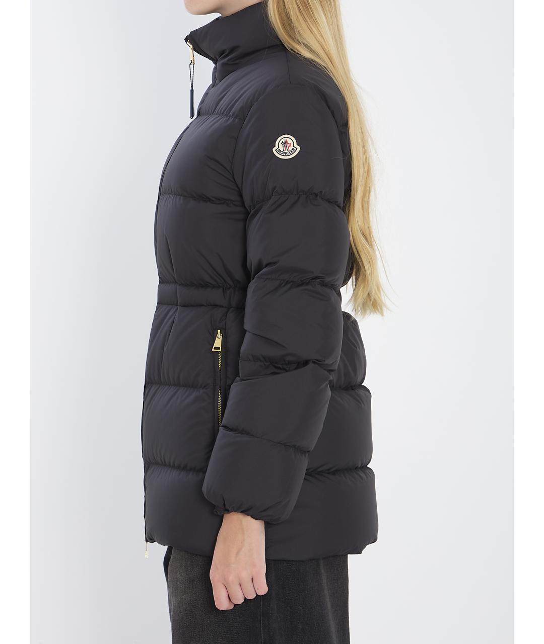 MONCLER Черный полиэстеровый пуховик, фото 4