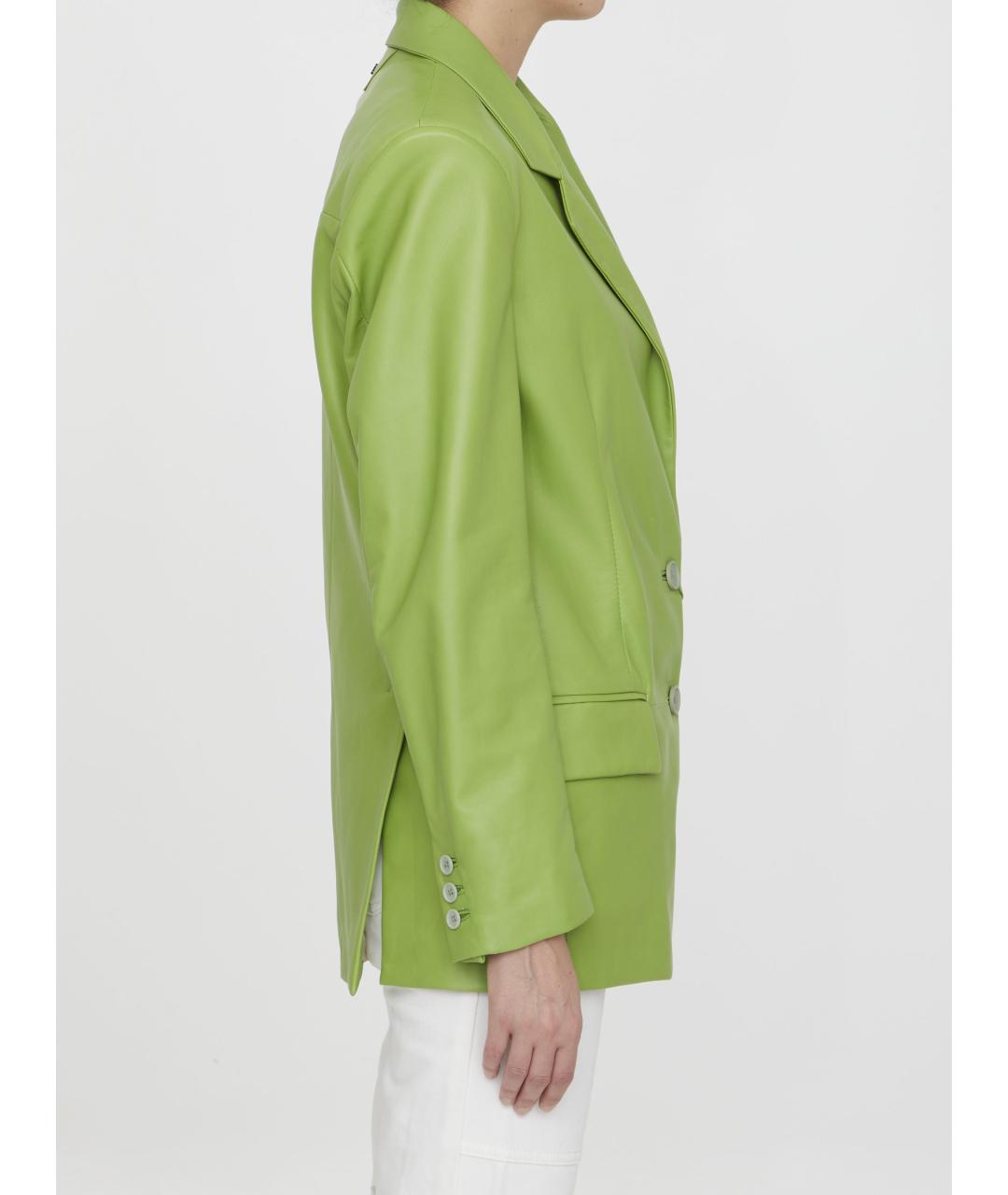 SALVATORE SANTORO Зеленый кожаный жакет/пиджак, фото 4