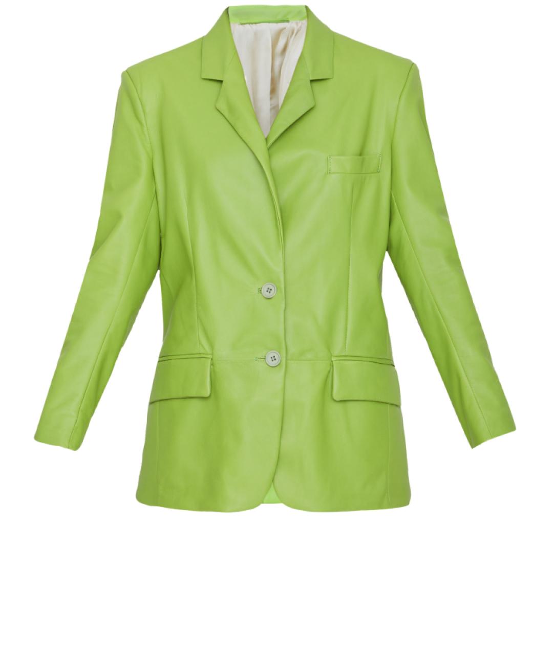 SALVATORE SANTORO Зеленый кожаный жакет/пиджак, фото 1