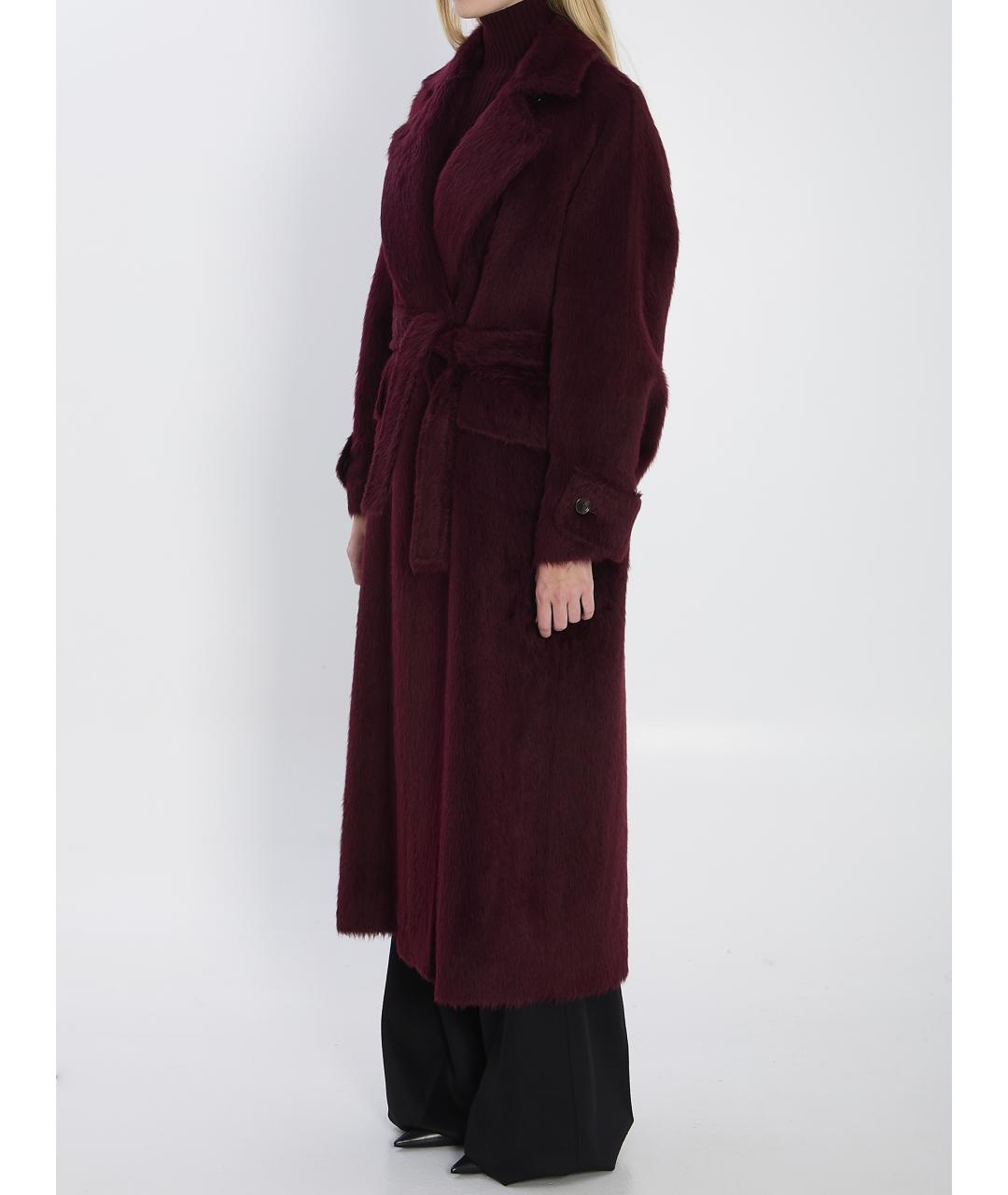 MAX MARA Бордовое кашемировое пальто, фото 3