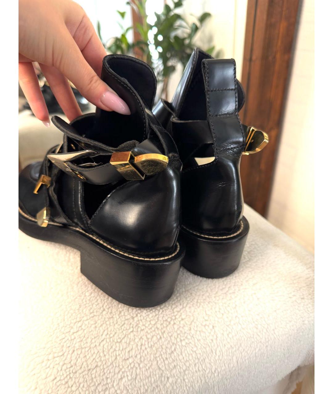 BALENCIAGA Черные кожаные ботинки, фото 5