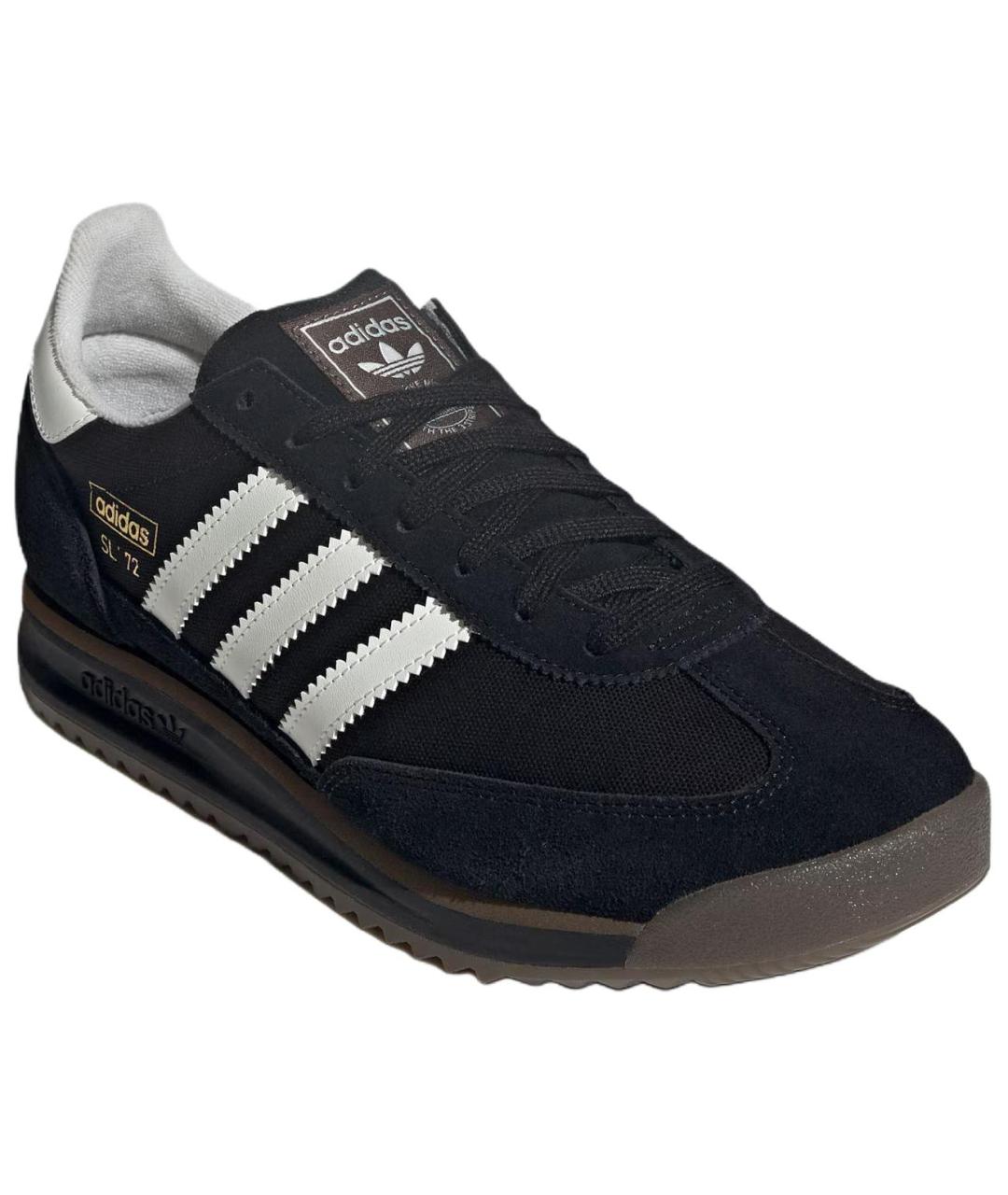 ADIDAS Черные кожаные кроссовки, фото 3