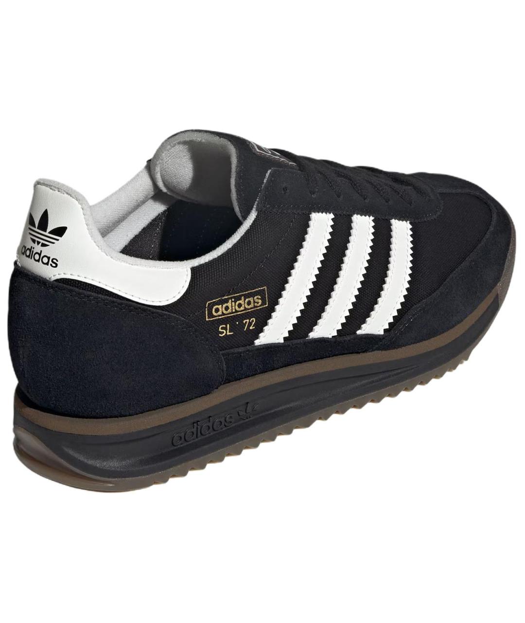 ADIDAS Черные кожаные кроссовки, фото 4