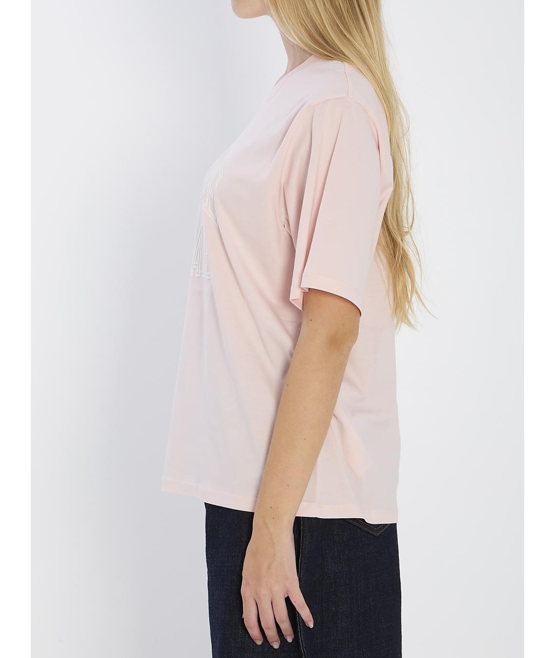 CELINE Розовая хлопковая футболка, фото 4