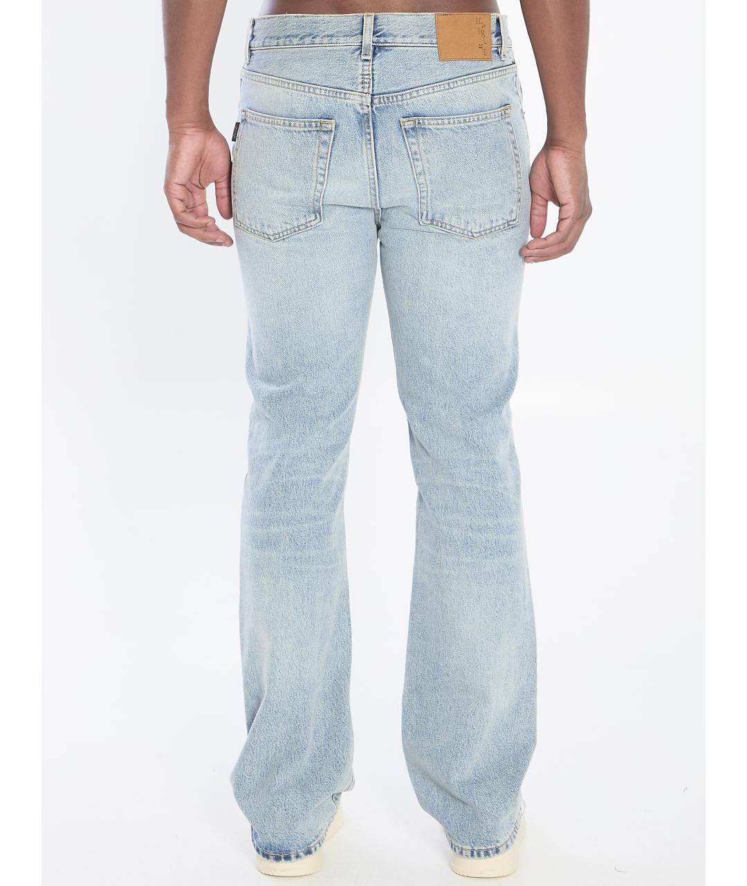 HAIKURE Голубые хлопковые прямые джинсы, фото 4