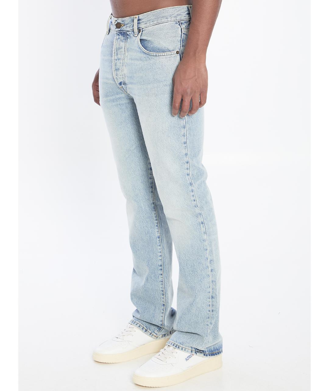HAIKURE Голубые хлопковые прямые джинсы, фото 2