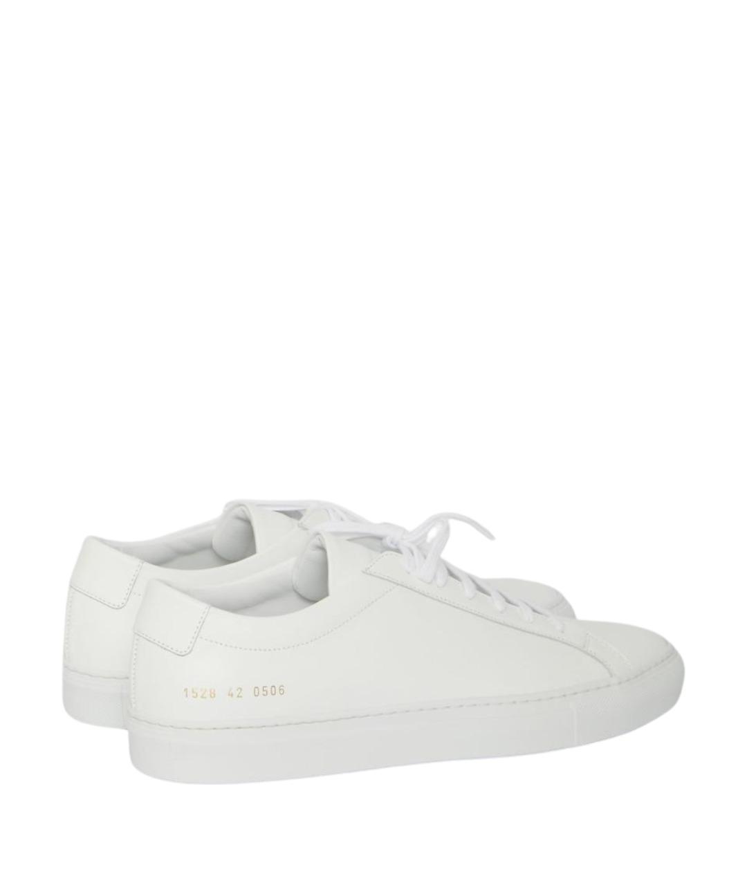 COMMON PROJECTS Белые кожаные низкие кроссовки / кеды, фото 3