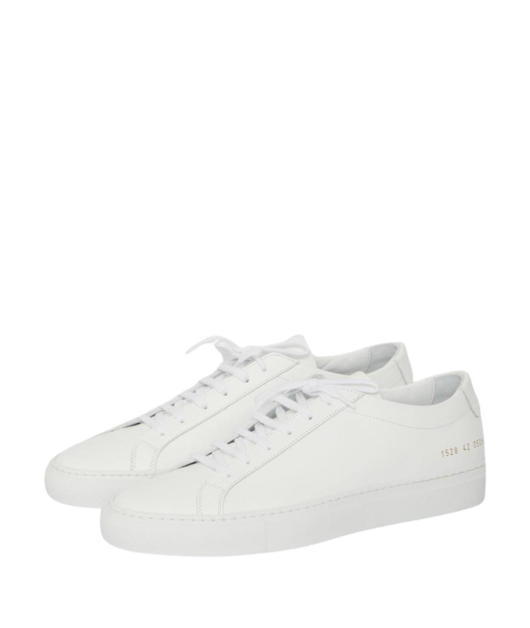 COMMON PROJECTS Белые кожаные низкие кроссовки / кеды, фото 2