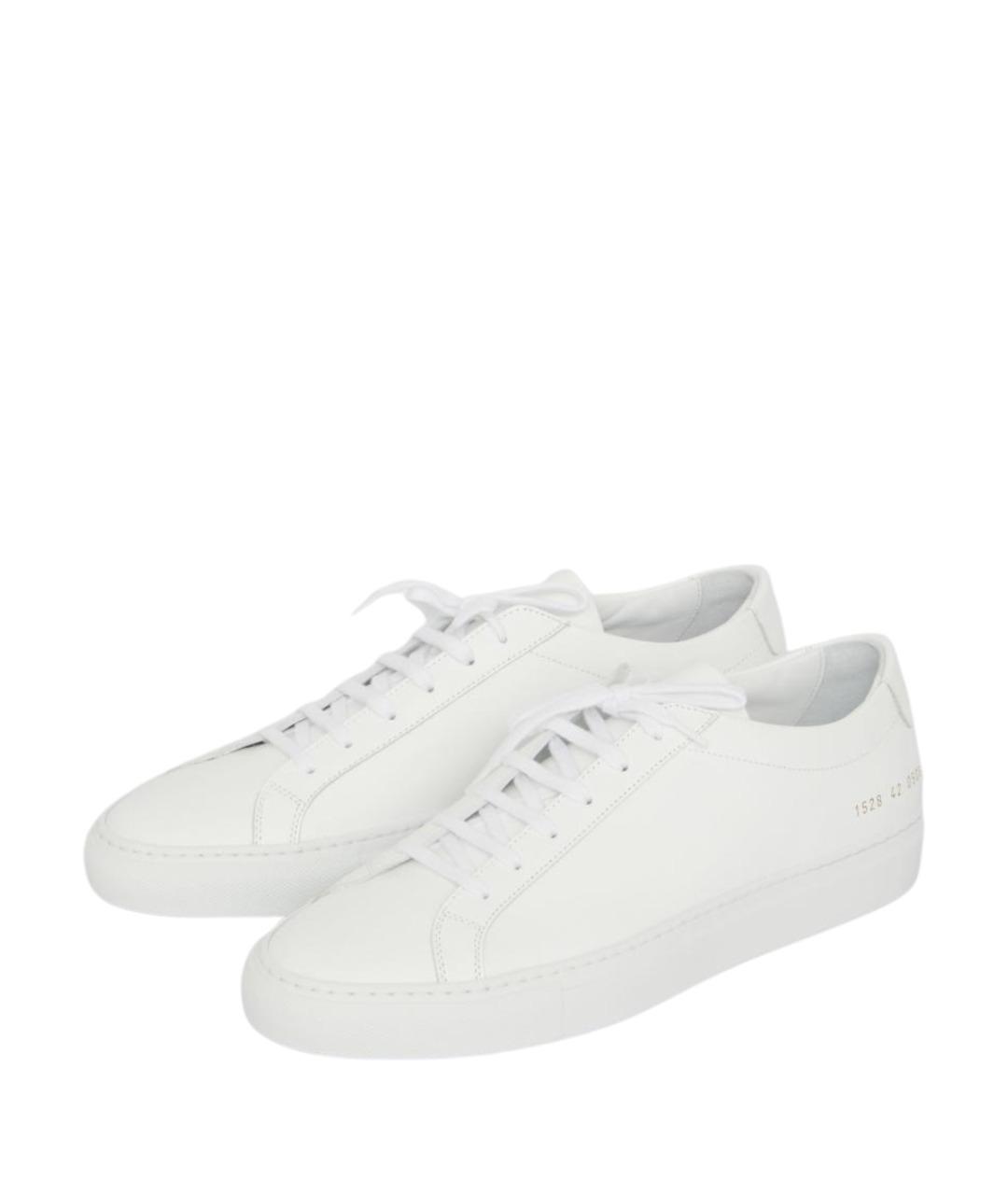 COMMON PROJECTS Белые кожаные низкие кроссовки / кеды, фото 5
