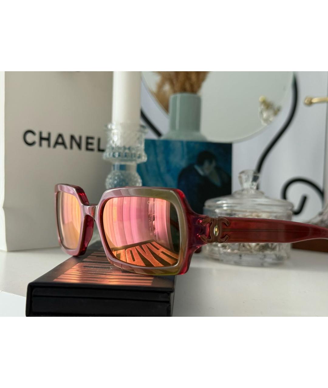 CHANEL Мульти пластиковые солнцезащитные очки, фото 7