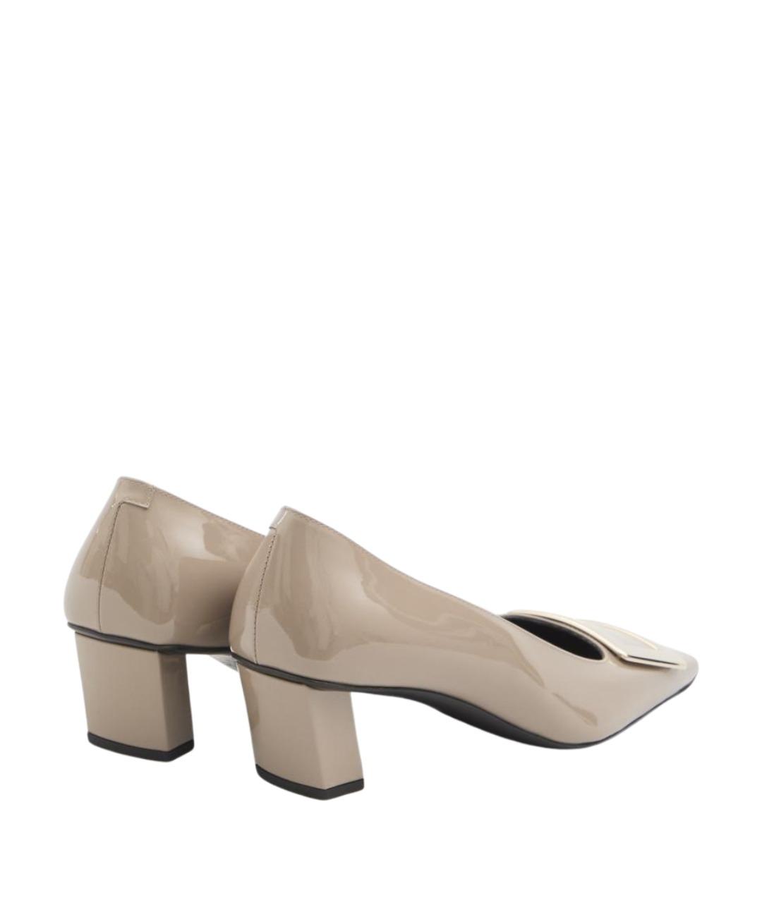 ROGER VIVIER Бежевые кожаные туфли, фото 3