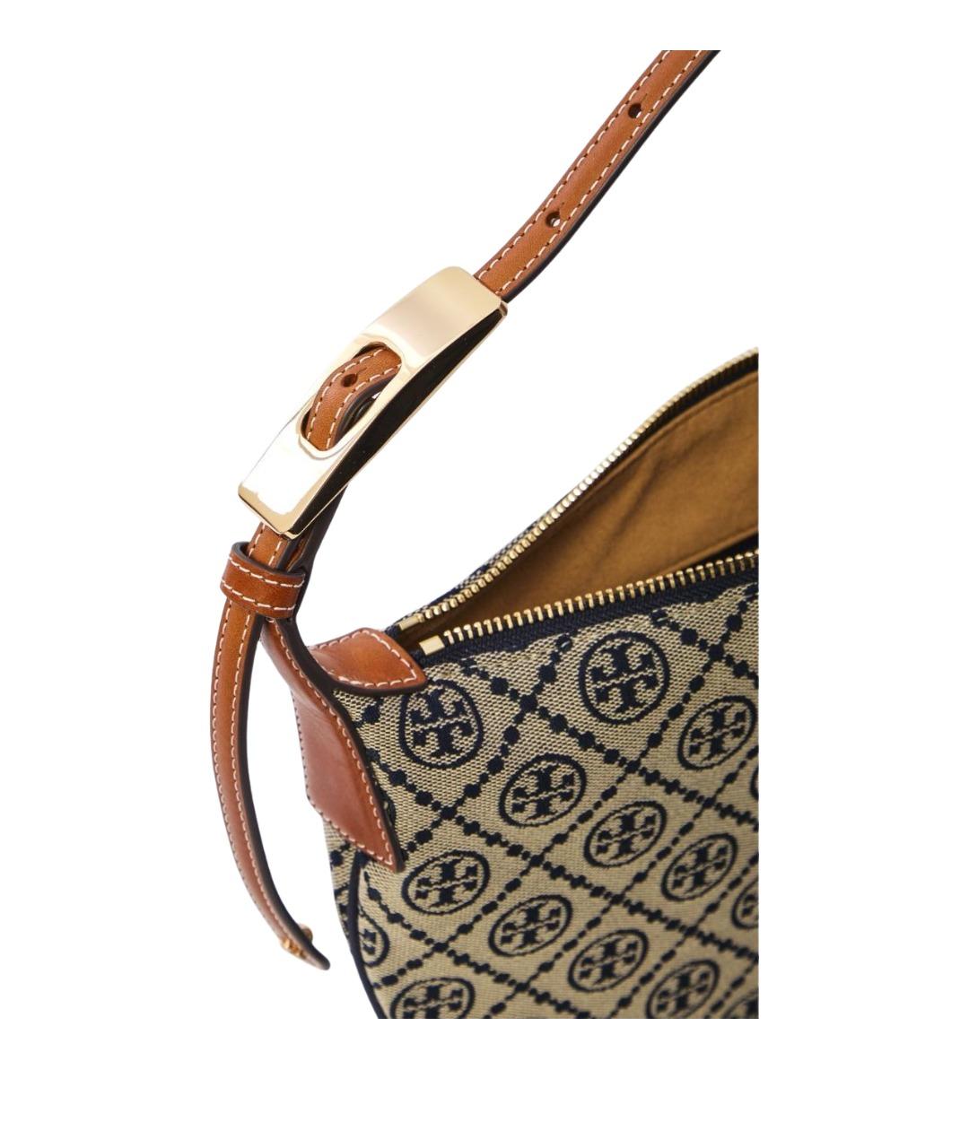TORY BURCH Синяя хлопковая сумка через плечо, фото 4