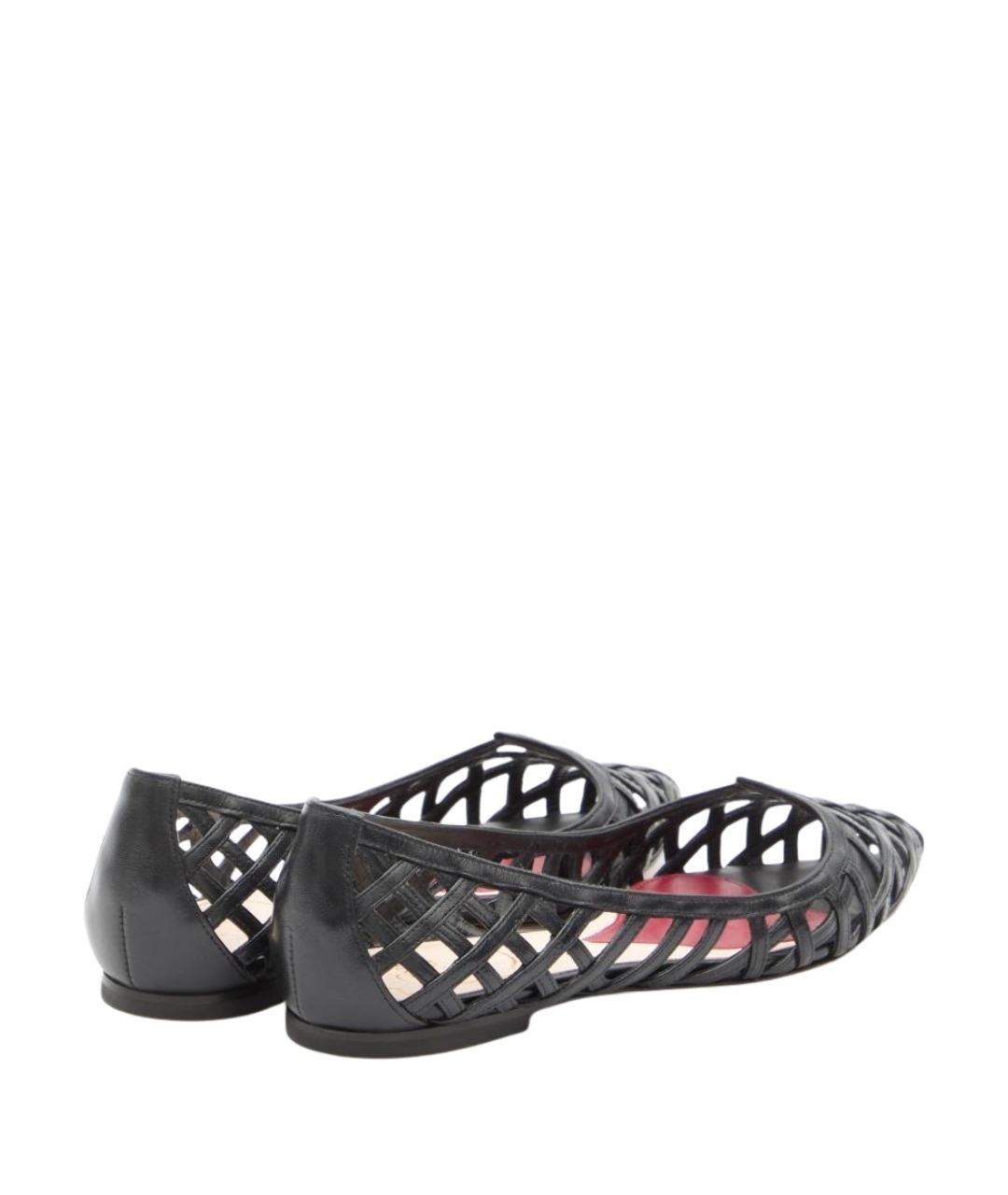 ROGER VIVIER Черные кожаные балетки, фото 3