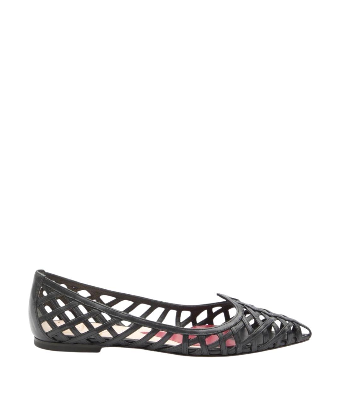 ROGER VIVIER Черные кожаные балетки, фото 1