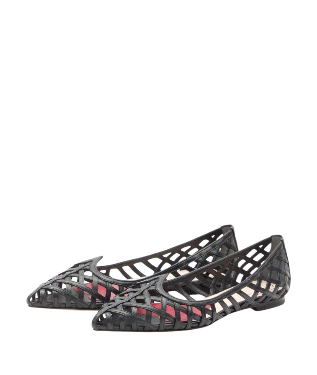 ROGER VIVIER Черные кожаные балетки, фото 2