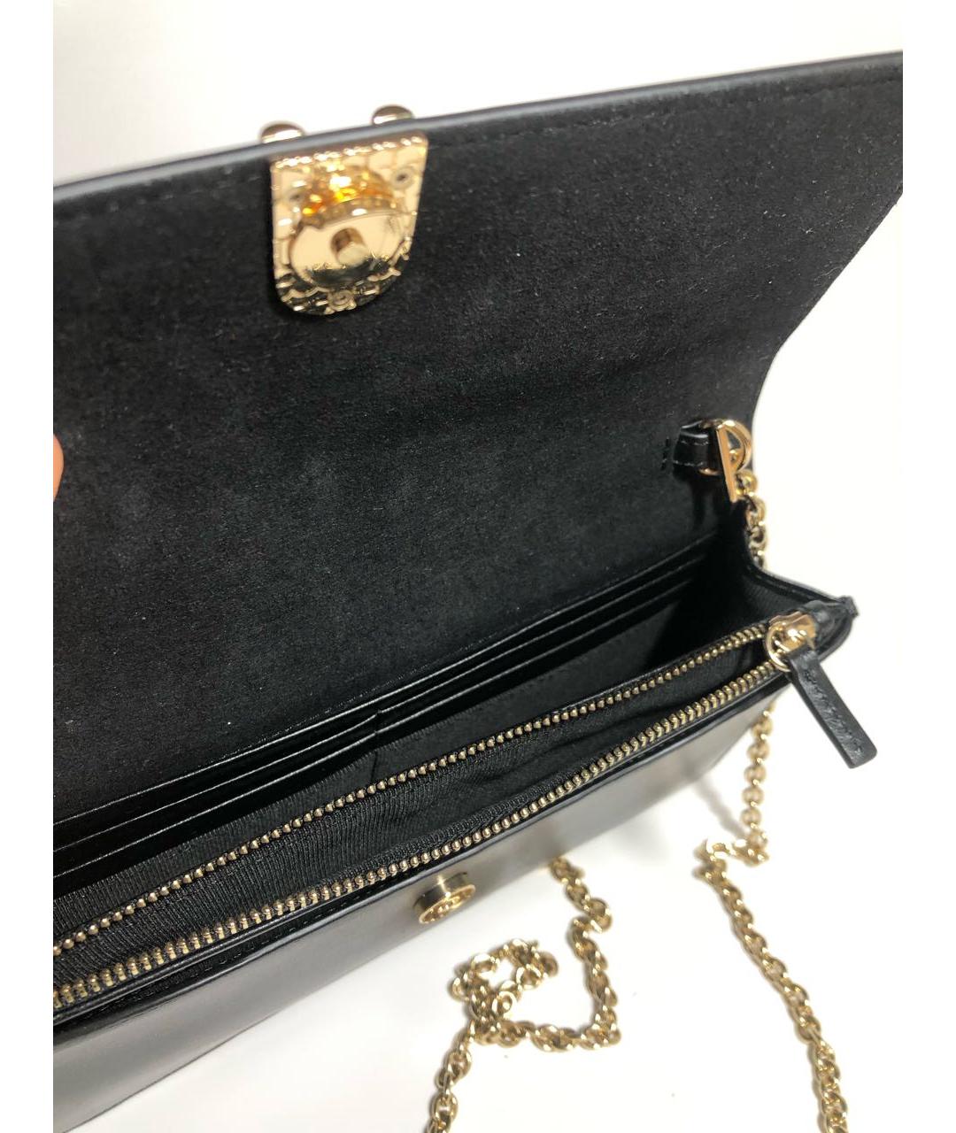 FURLA Черная кожаная сумка через плечо, фото 4