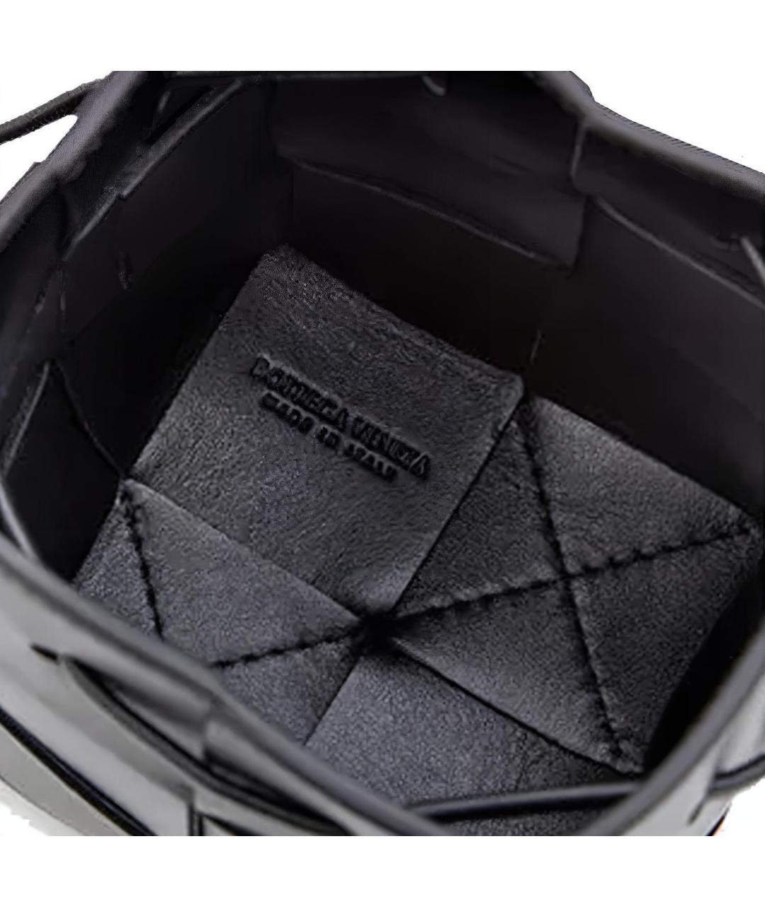 BOTTEGA VENETA Черная кожаная сумка через плечо, фото 4